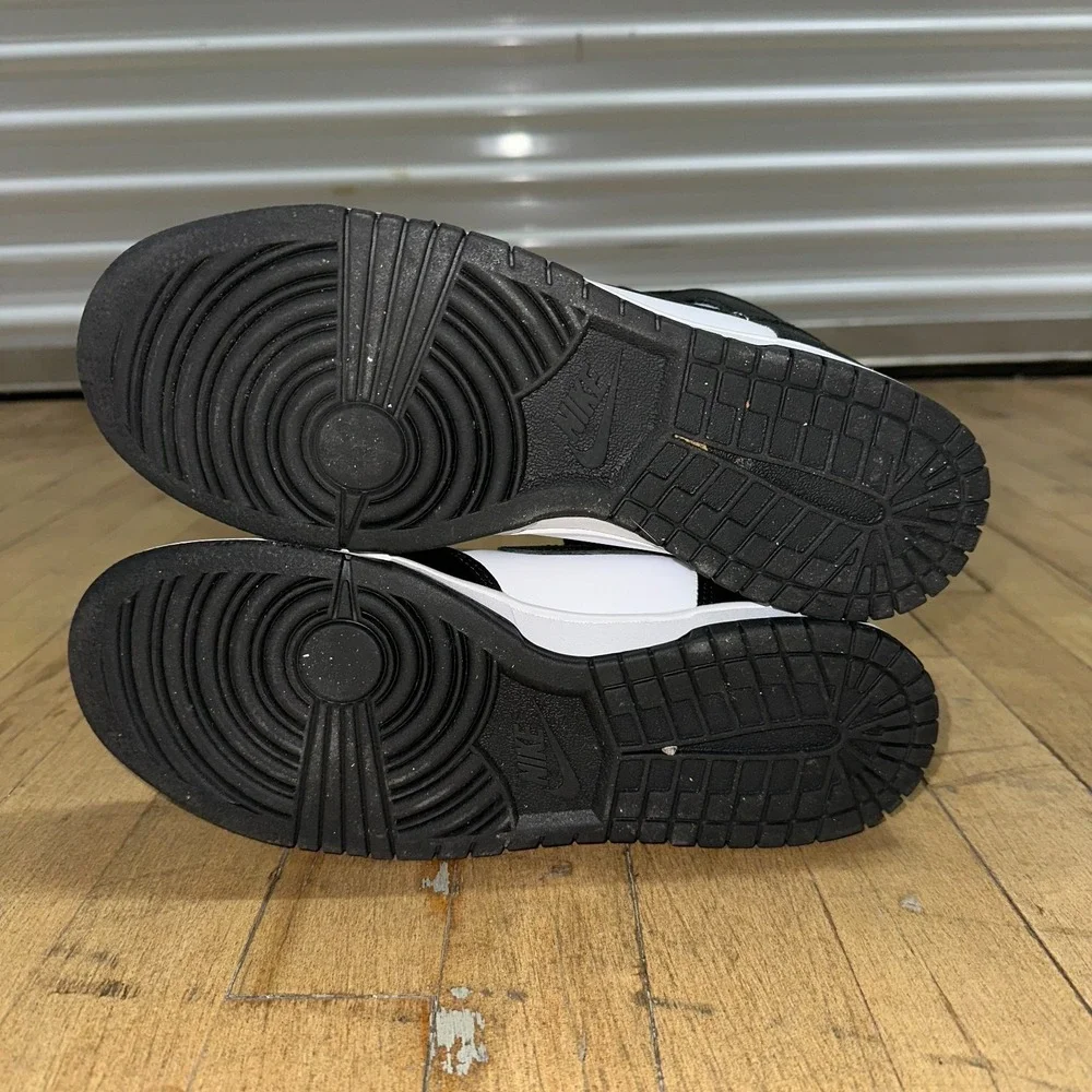 Nike Dunk High Panda Sneakers Men's Size 8.5 Black White Comfort Lace Up Walking - Picture 10 of 12